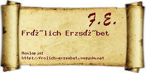 Frölich Erzsébet névjegykártya